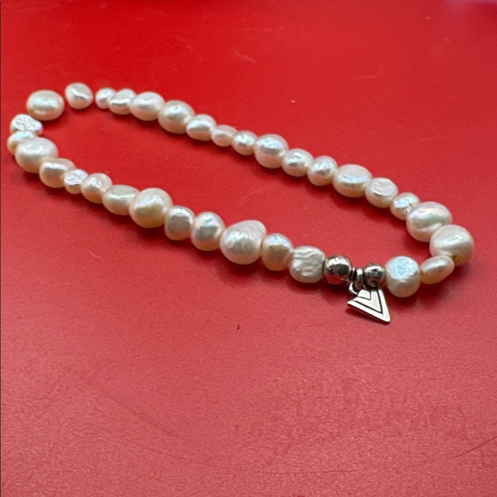 Silpada sterling silver White Pearl Bracelet